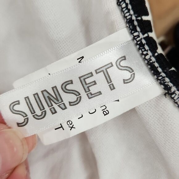 🐞Sunsets Black & Cream Animal Print Bikini Top Size D - Picture 7 of 8